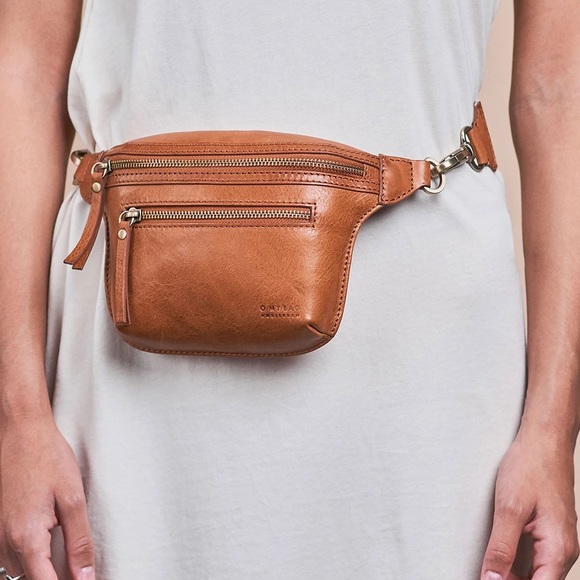 COPY - OH MY BAG FANNY PACK | Beck's Bum Bag - Cognac Checkered Stromboli Leath… - Picture 7 of 13